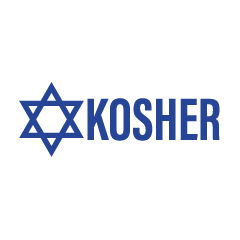 Logo della certificazione Kosher che è l’insieme di regole religiose che governano la nutrizione degli ebrei osservanti. La parola ebraica “Kasher o Kosher” significa conforme alla legge, consentito, dalla Torà.